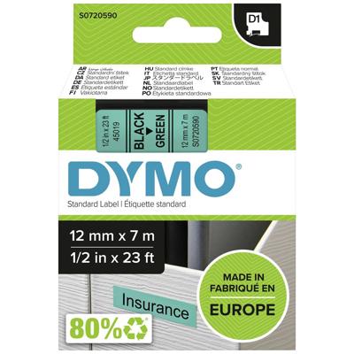 DYMO 45019 Labeltape Polyester Tapekleur: Groen Tekstkleur: Zwart 12 mm 7 m