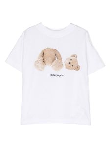 Palm Angels Kids t-shirt Broken Bear en coton biologique - Blanc