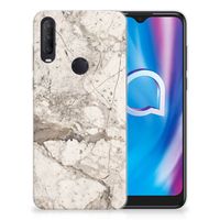 Alcatel 1S (2020) TPU Siliconen Hoesje Marmer Beige - thumbnail