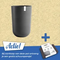 Pot oslo high d52cm donkergrijs