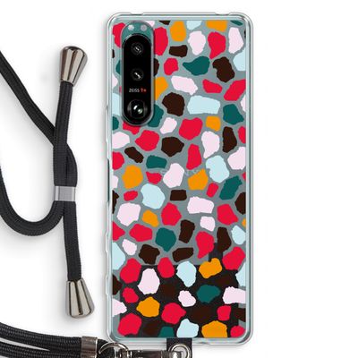 Colored Giraffe: Sony Xperia 5 III Transparant Hoesje met koord