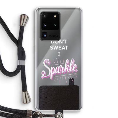 Sparkle quote: Samsung Galaxy S20 Ultra Transparant Hoesje met koord