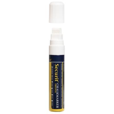 Securit krijtstift met platte punt - wit - 7-15 mm - schrijven op krijtborden
