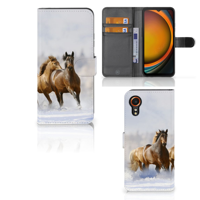 Samsung Galaxy Xcover 7 Telefoonhoesje met Pasjes Paarden