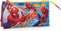 Jim Jam Etui spiderman pennenetui 3 vakken met 2 ritsen