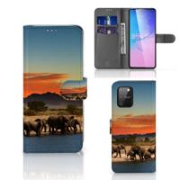 Samsung S10 Lite | Telefoonhoesje | Met pasjeshouder | Olifanten