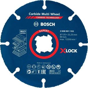 Bosch Professional X-LOCK Doorslijpschijf EXPERT Carbide Multi Wheel 125x22,23mm VE=1 - 2608901193