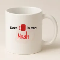 Mok met naam (wit)
