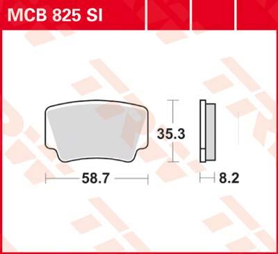 TRW Remblokken, en remschoenen voor de moto, MCB825SI Sinter offroad