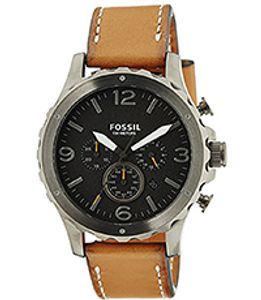 Horlogeband Fossil JR1467 Leder Bruin 22mm