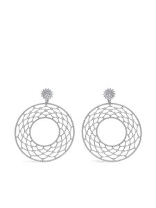 LEO PIZZO boucles d'oreilles Merletti en or blanc 18ct ornées de diamants - Argent