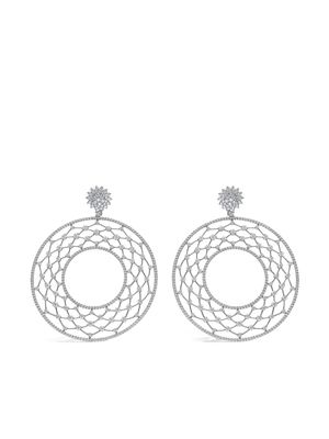 LEO PIZZO boucles d'oreilles Merletti en or blanc 18ct à diamants - Argent