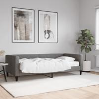 Slaapbank met matras 90x190 cm stof donkergrijs