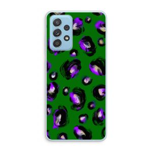 Green Cheetah: Samsung Galaxy A73 Transparant Hoesje