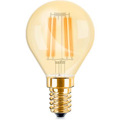 LED Lamp E14 Kogel Filament - Brinton - Amber 4W 360lm - 822 Zeer Warm Wit 2200K - P45 | Vervangt 32W