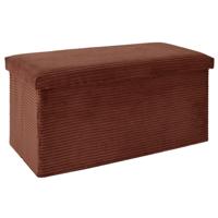 Hocker/poef opvouwbaar - bruin terracotta - cocoonen - MDF - 76 x 38 cm