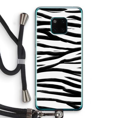 Zebra pattern: Huawei Mate 20 Pro Transparant Hoesje met koord