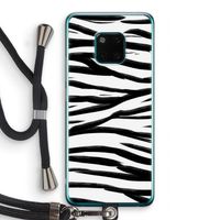 Zebra pattern: Huawei Mate 20 Pro Transparant Hoesje met koord
