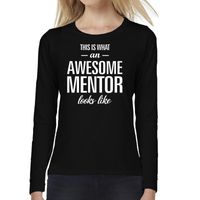 Awesome mentor / lerares cadeau t-shirt long sleeves dames - thumbnail