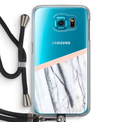 A touch of peach: Samsung Galaxy S6 Transparant Hoesje met koord