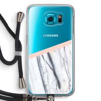 A touch of peach: Samsung Galaxy S6 Transparant Hoesje met koord