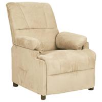 Fauteuil verstelbaar microvezelstof crmekleurig