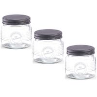 4x Glazen voorraadpotten/bewaarpotten 420 ml Old Fashioned 10 x 9 cm