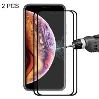 ENKAY Hat-Prins 0.2mm 9H 2.5D volledige scherm getemperd glas Film voor iPhone XS Max(Black)