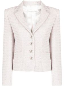 Alessandra Rich blazer en tweed à simple boutonnage - Rose