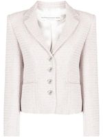 Alessandra Rich blazer en tweed à simple boutonnage - Rose