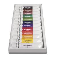 Aquarelverf/waterverf schilder set tubes 12 kleuren 12 ml   - - thumbnail