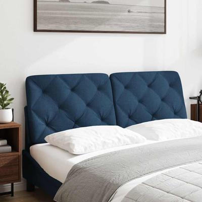 Hoofdbordkussen 140 cm stof blauw