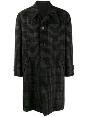Comme Des Garçons Pre-Owned manteau mi-long à carreaux - Noir