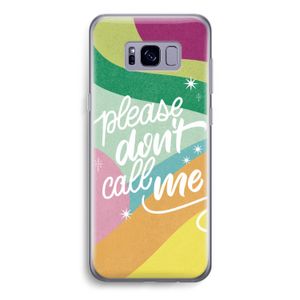 Don't call: Samsung Galaxy S8 Transparant Hoesje