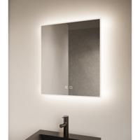 Badkamerspiegel Style | 70x70 cm | Rechthoekig | Indirecte LED verlichting | Touch button | Met spiegelverwarming