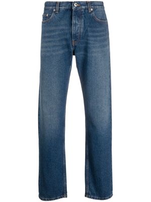 Off-White jean droit à effet délavé - Bleu
