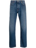 Off-White stonewashed straight-leg jeans - Bleu