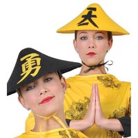Chinese hoed voor volwassenen zwart   -