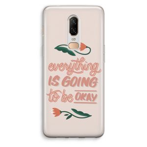 Optimistic flower girl: OnePlus 6 Transparant Hoesje