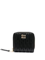 Miu Miu porte-monnaie matelassé à zip - Noir