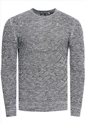 Rusty Neal - heren trui bruin - grijs - 13381 -
