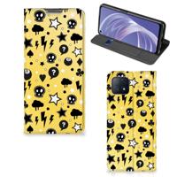 Mobiel BookCase OPPO A73 5G Punk Geel