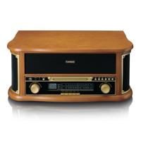 CLASSIC PHONO TCD-2551WD - Houten retro platenspeler met Bluetooth®, AM/FM Radio, USB encoding, CD-speler, Cassettespeler en ingebouwde speakers - Hou