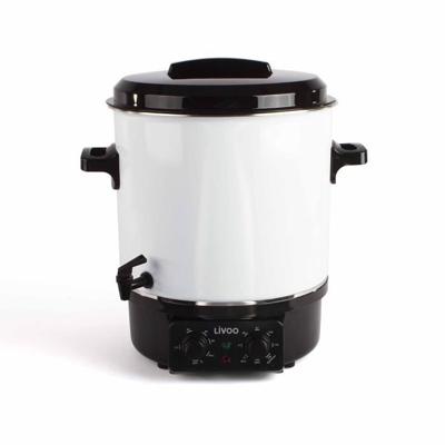 Elektrische pottensterilisator - LIVOO - DOM334 - 1800W - 27L - Ø35 cm - Regelbare thermostaat en timer - Geëmailleerde stalen tank
