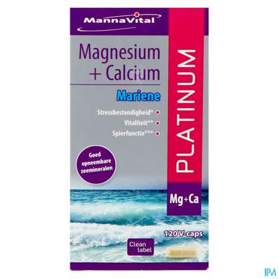 Mannavital Magnesium + Calcium Mariene V-caps 120
