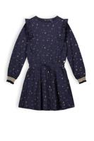 NoNo Meisjes jurk jersey - Mira - Navy blauw