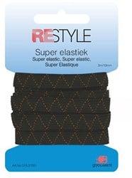 Restyle Super Elastiek 10 mm x 3 meter 000 Zwart