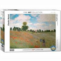 The Poppy Field - Claude Monet Puzzel 1000 Stukjes