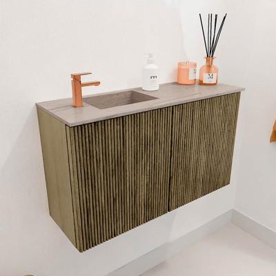 Toiletmeubel Mondiaz Joya Dlux | 70 cm | Meubelkleur Dusk | Faye wastafel Saba Wasbak Links | 1 kraangat