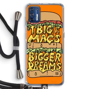 Big Macs Bigger Dreams: Motorola Moto G9 Plus Transparant Hoesje met koord